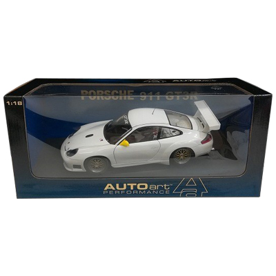 ポルシェ 911 GT3R ホワイト イエロー オートアート 1/18