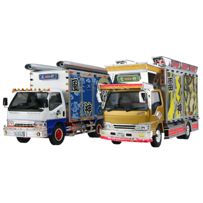 風神☆雷神 2台セット No.3 ザ☆デコトラ アオシマ 1/32 リニューアル