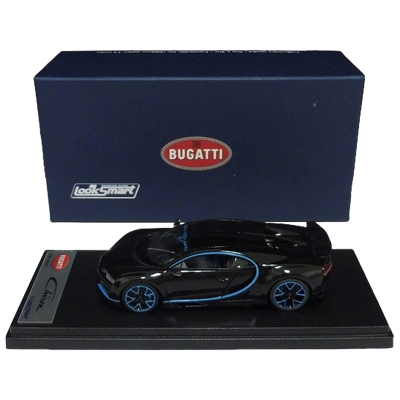 ブガッティ シロン ZERO-400-ZERO ブラック ライトブルー ルックスマート 1/43