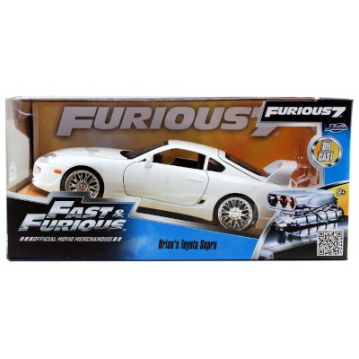 F＆F7 トヨタ スープラ ホワイト ブライアン ワイルド・スピードシリーズ ジャダトイズ 1/24