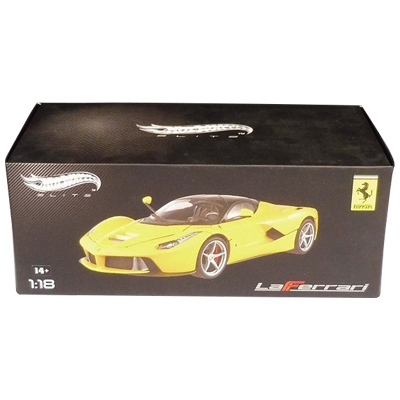 ラ フェラーリ イエロー ブラックルーフ ホットウィール エリート マテル 1/18