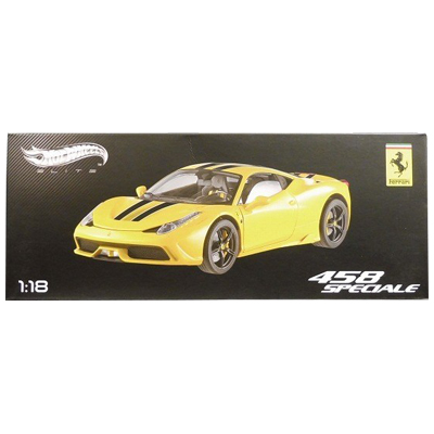 フェラーリ 458 スペチアーレ イエロー ホットウィール エリート マテル 1/18