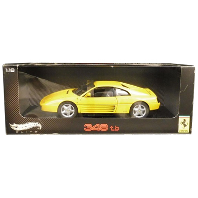 フェラーリ 348 tb イエロー ホットウィール エリート マテル 1/18
