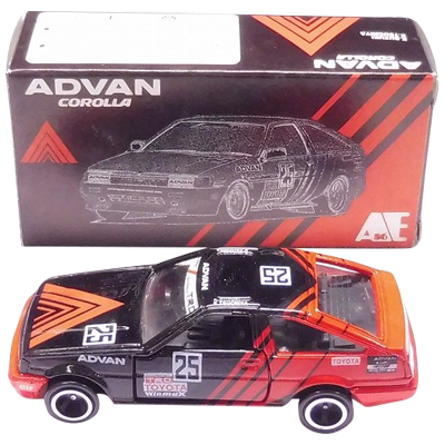 ADVAN トヨタ カローラ レビン AE86 #25 1985 アイアイアド特注 トミカ トミー