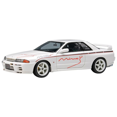 マインズ スカイライン GT-R BNR32 N1 ホワイト 5スポークホイール 1/43