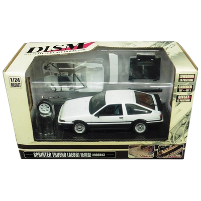 スプリンタートレノ AE86 後期型 1985年式 白 黒 DISM アオシマ 1/24