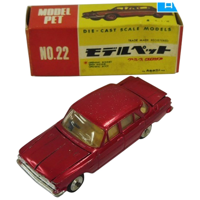 プリンス グロリア 赤 No.22 モデルペット ATC アサヒ玩具 1/42