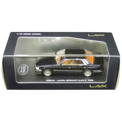日産 ローレルメダリスト クラブS 1989 ブラックパール ラックス LA-X 1/43