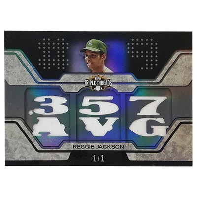 REGGIE JACKSON 1/1 TRIPLE THREADS ジャージーカード Topps